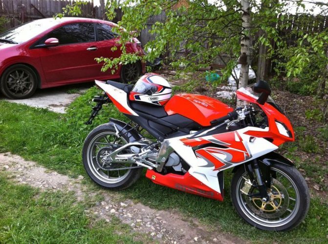 Красная априлия 125