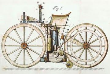 Первый мотоцикл (самоходный велосипед)