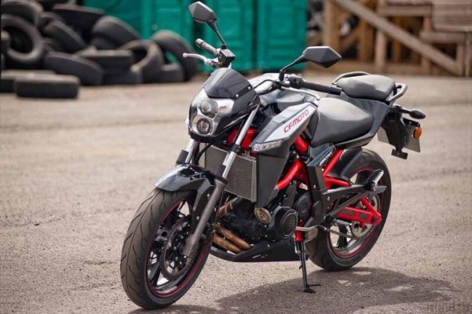 Вид спереди на cf 650 nk