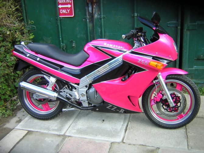 Яркий Kawasaki ZZR 250