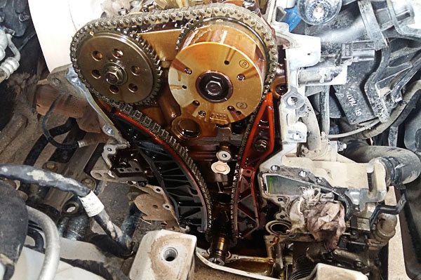 Цепной привод ГРМ G4FC с гидронатяжителем