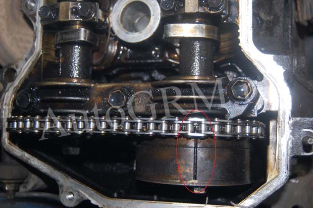 Метка впускного распредвала